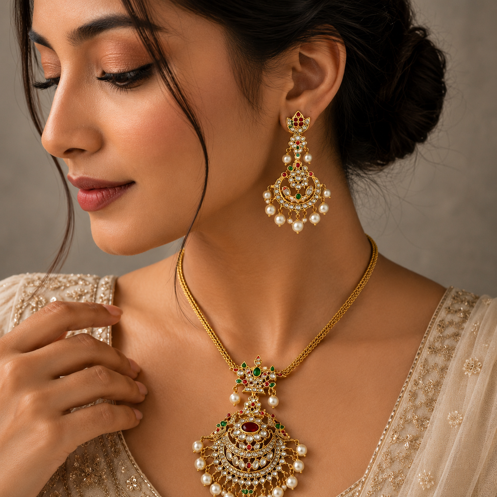 South Indian Temple Jewelry Set – Rs. 3650