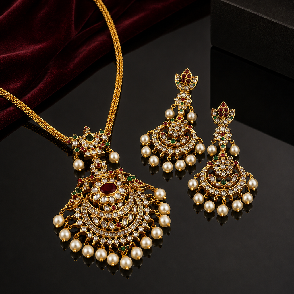 South Indian Temple Jewelry Set – Rs. 3650