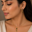 Emerald Tulip Pendant Set – Rs. 1250