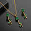 Emerald Tulip Pendant Set – Rs. 1250