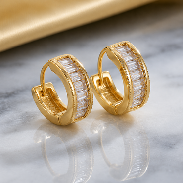 Baguette Hoop Earrings – Rs. 350