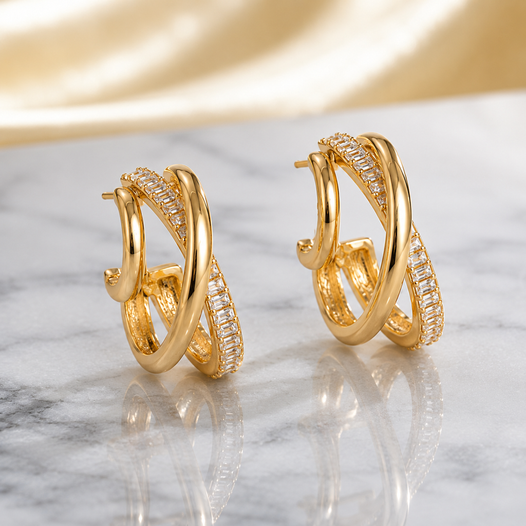 Double Hoop Earrings – Rs. 350