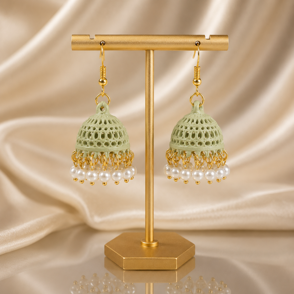 White Pearl Jhumka – Rs. 550