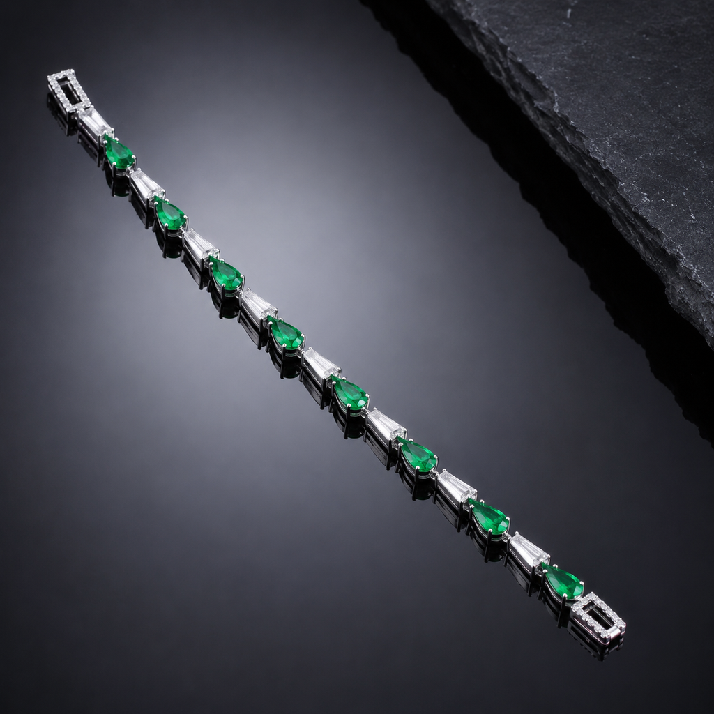 Baguette Tennis Bracelet – Rs. 650