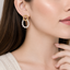 Pearl Drop Hoop Earrings – Rs. 550