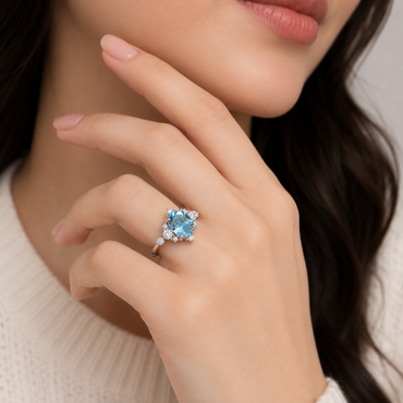 Sky Blue Zircon Ring – Rs. 950