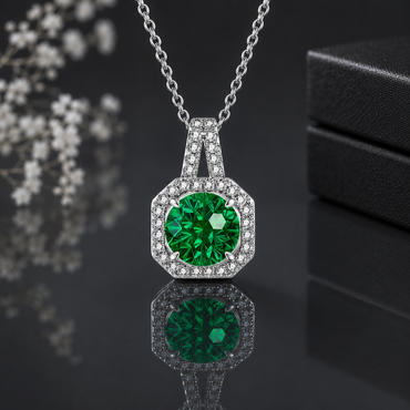 Halo Crystal Pendant – Rs. 3,250