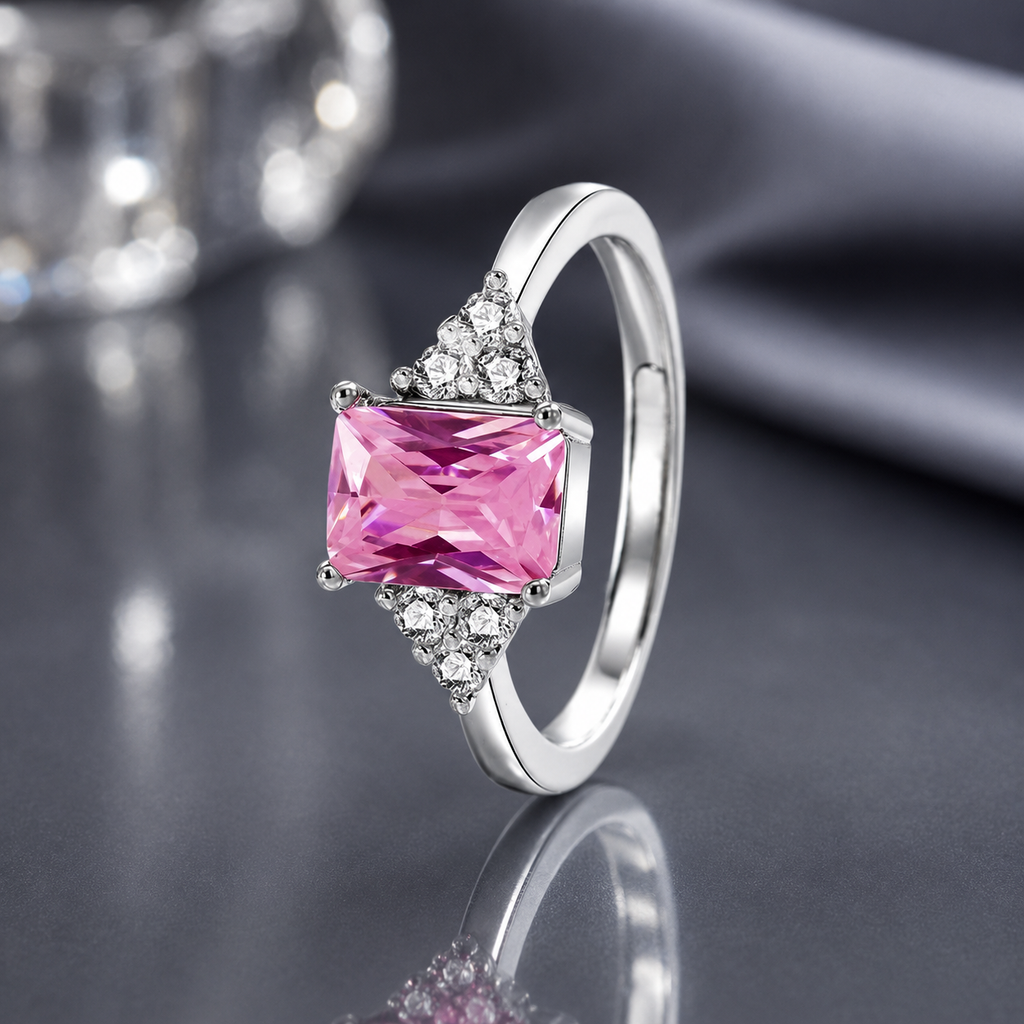 Pink Crystal Ring – Rs. 850