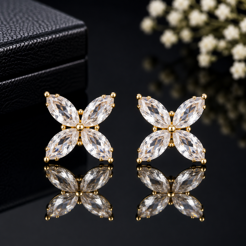 Butterfly Crystal Stud Earrings – Rs. 250