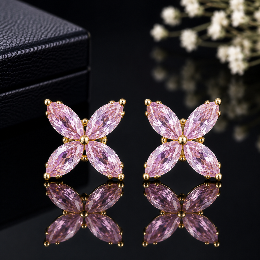 Butterfly Crystal Stud Earrings – Rs. 250