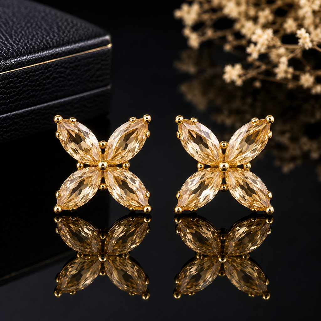 Butterfly Crystal Stud Earrings – Rs. 250