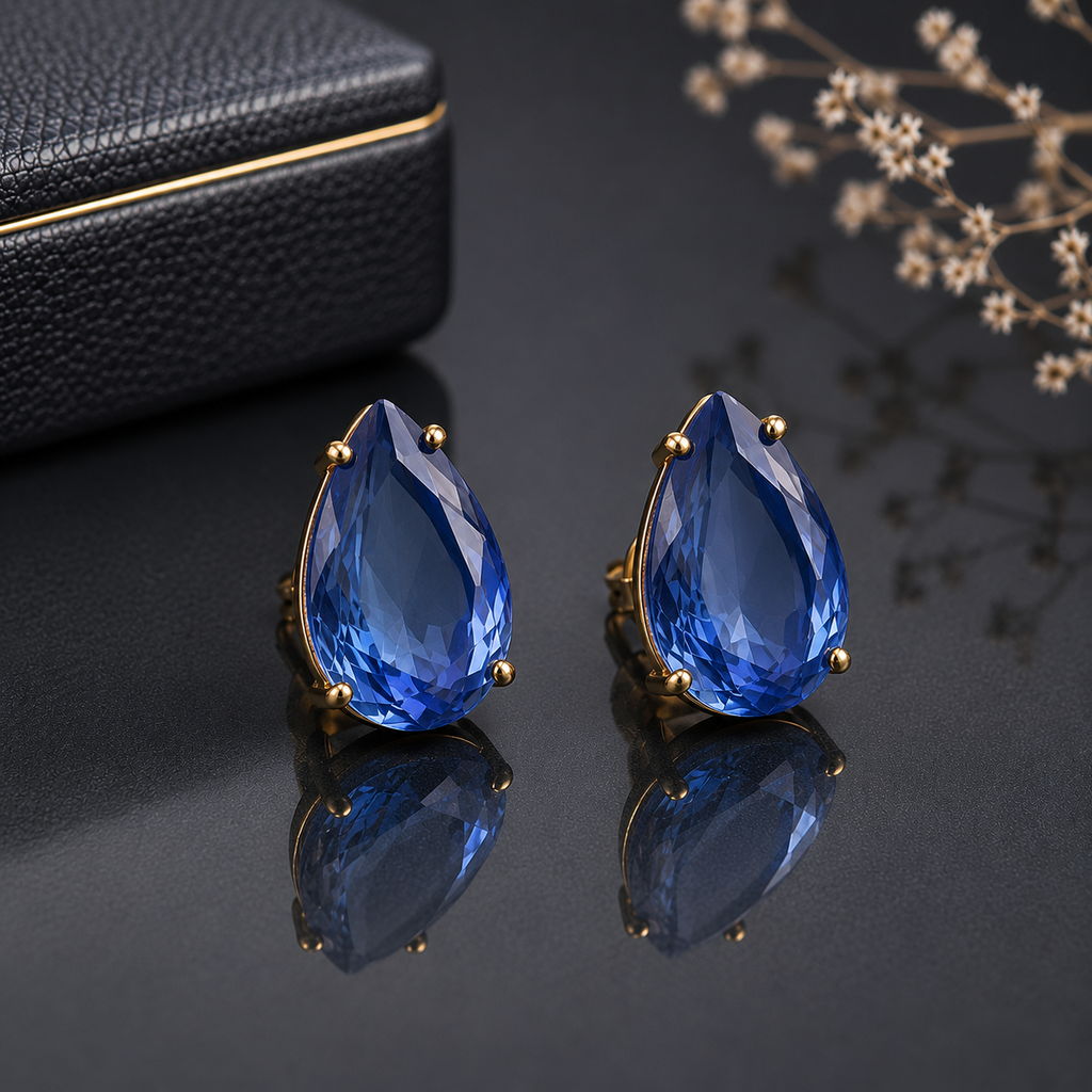 Pear Cut Crystal Stud Earrings – Rs. 250