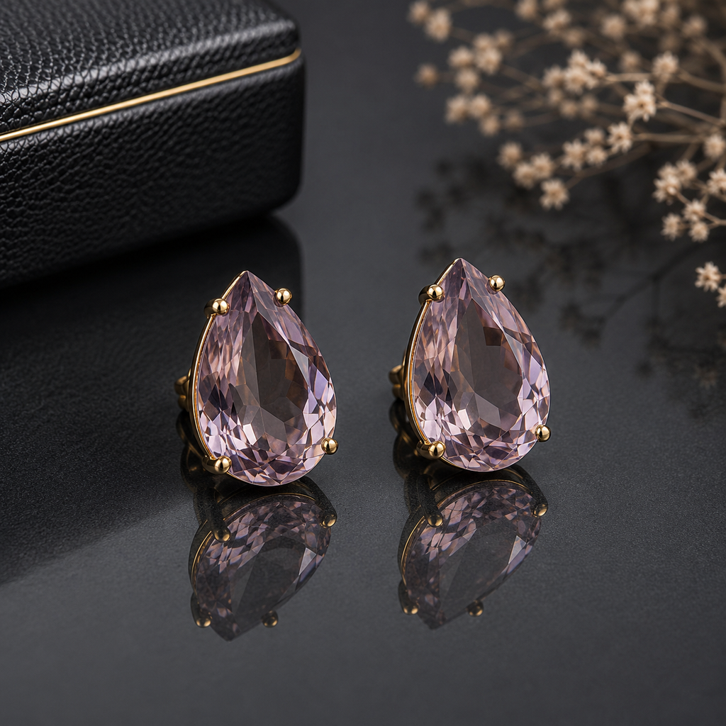 Pear Cut Crystal Stud Earrings – Rs. 250
