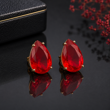 Pear Cut Crystal Stud Earrings – Rs. 250