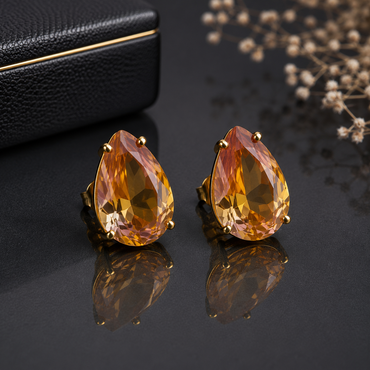 Pear Cut Crystal Stud Earrings – Rs. 250