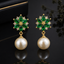 Pearl Floral Drop Earrings – Rs. 450