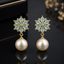 Pearl Floral Drop Earrings – Rs. 450
