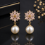 Pearl Floral Drop Earrings – Rs. 450