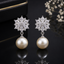 Pearl Floral Drop Earrings – Rs. 450