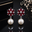 Pearl Floral Drop Earrings – Rs. 450