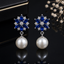Pearl Floral Drop Earrings – Rs. 450