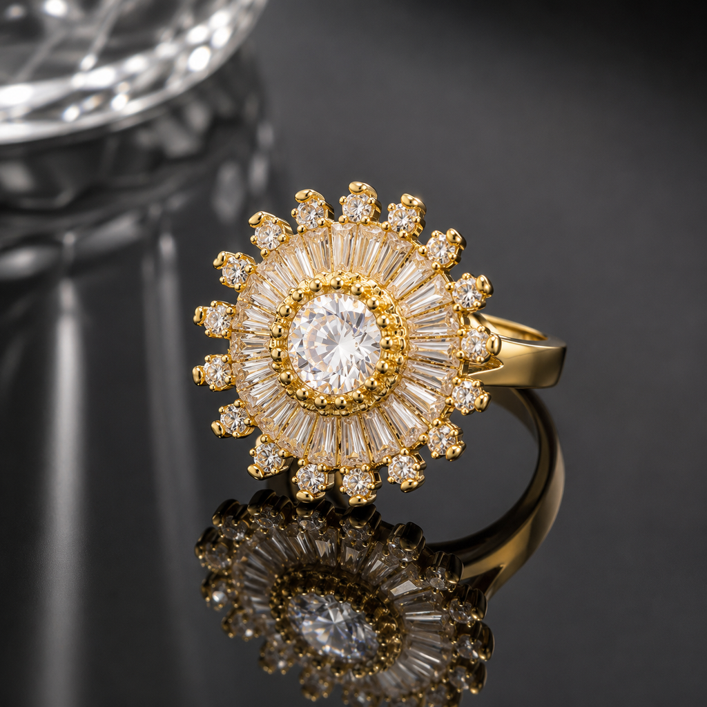 Luxury Sunburst Ring – Rs. 950