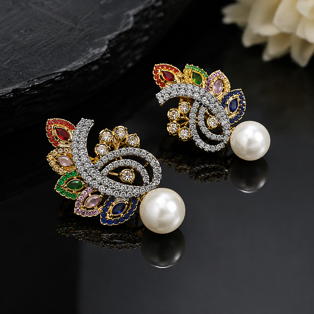 Royal Pearl Earrings – Rs. 1,250