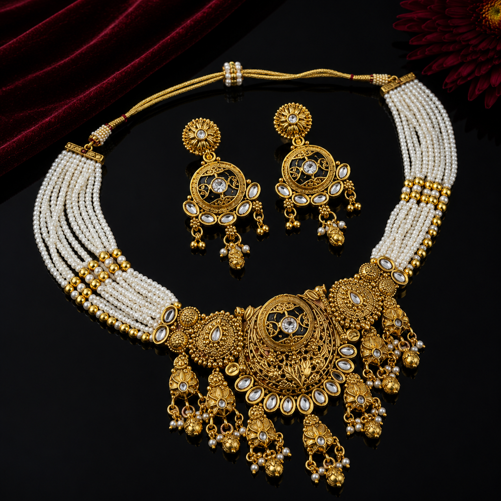 Pearl Bridal Set – Rs. 6050