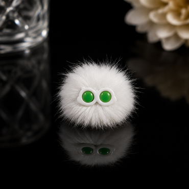 White Fur Hair Pin – Rs. 250