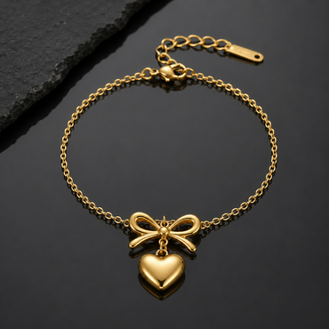 Bow Heart Bracelet – Rs. 450