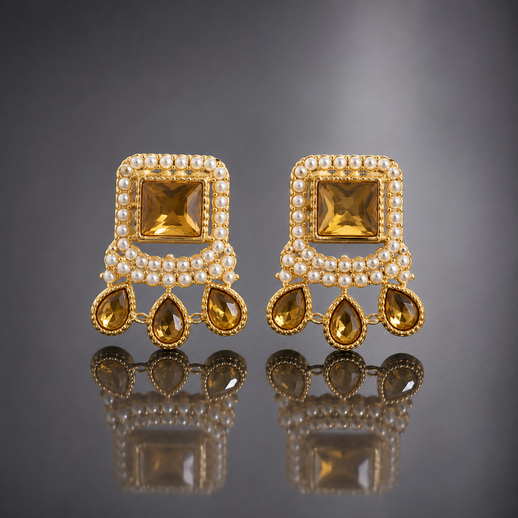 Crystal Stud Earrings – Rs. 650