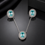 Aqua Crystal Locket Set – Rs. 2650