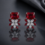Aurora Crystal Floral Stud Earrings