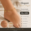 Gold Heart Charm Anklet - Elegant Heart Payal