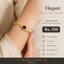 Gold Double-Strand Bracelet with Black Circle Medallion