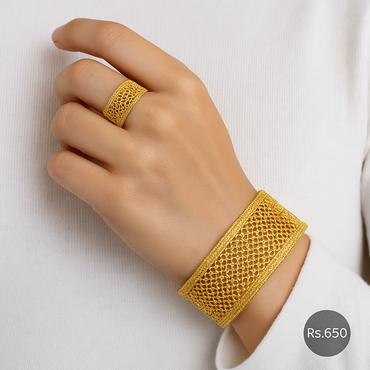 Mesh Bracelet & Ring Set