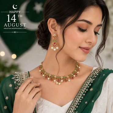 Royal Multicolor Pearl Necklace Set