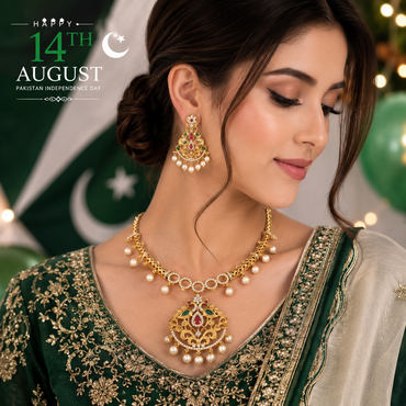 Royal Pearl & Multicolor Bridal Necklace Set
