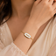 Gold Oval Crystal Bracelet – Rs. 650