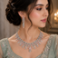 Pastel Pink & Green AD Necklace Set