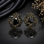 Sparkling Golden Floral Earrings
