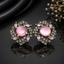 Sparkling Golden Floral Earrings