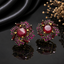 Sparkling Golden Floral Earrings