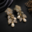 Floral Elegance Pearl Drop Earrings
