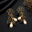 Floral Elegance Pearl Drop Earrings