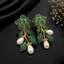 Floral Elegance Pearl Drop Earrings