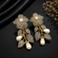 Floral Elegance Pearl Drop Earrings