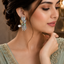 Exquisite Parrot Design Crystal Traditional Earrings with Pearl Drop