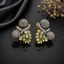 Radiant Gold-Plated Floral Cluster Traditional Earrings