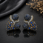 Radiant Gold-Plated Floral Cluster Traditional Earrings